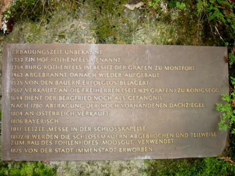Rothenfels - Gedenktafel
